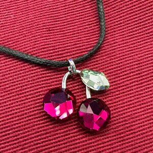 Genuine Swarovski Corded Cherry Crystal Necklace